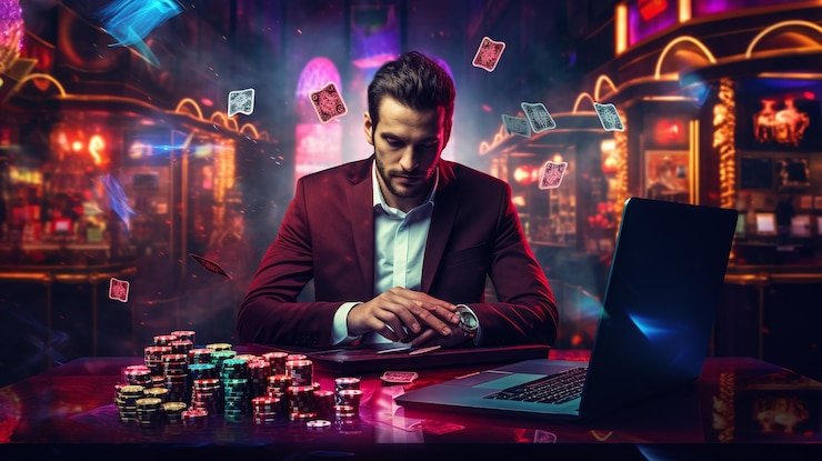 Dealer langsung di meja baccarat dengan streaming video multi-kamera